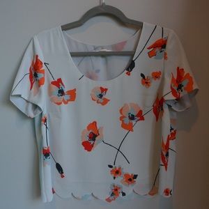 Paper Crown Floral Crop Top